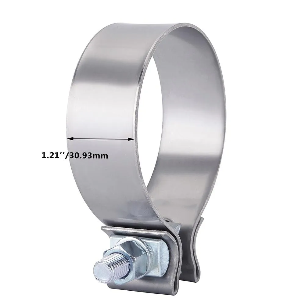 2.0 2.25 2.5 3.0 4.0 Stainless Exhaust Lap Joint Exhaust Band Clamp Exhaust Sleeve Butt Joint Clamp