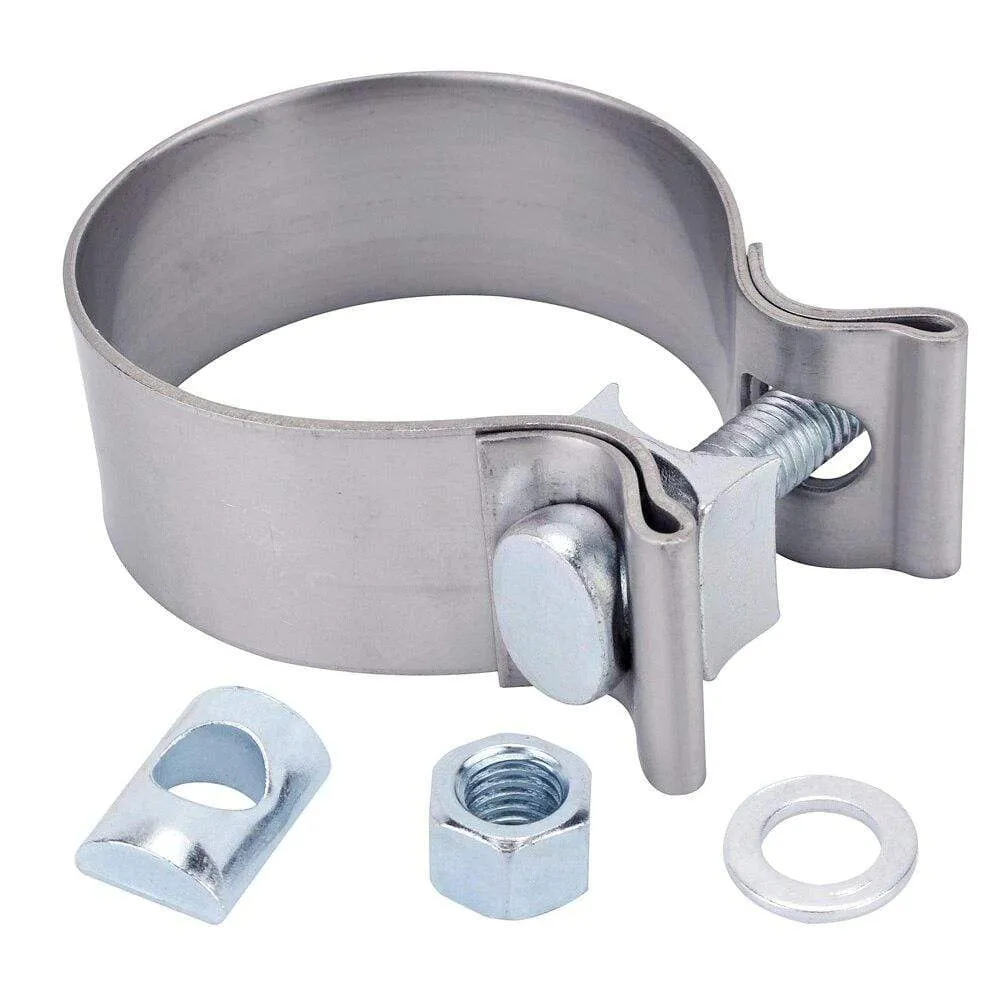 2.0 2.25 2.5 3.0 4.0 Stainless Exhaust Lap Joint Exhaust Band Clamp Exhaust Sleeve Butt Joint Clamp