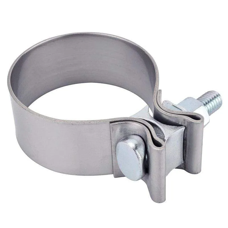 2.0 2.25 2.5 3.0 4.0 Stainless Exhaust Lap Joint Exhaust Band Clamp Exhaust Sleeve Butt Joint Clamp