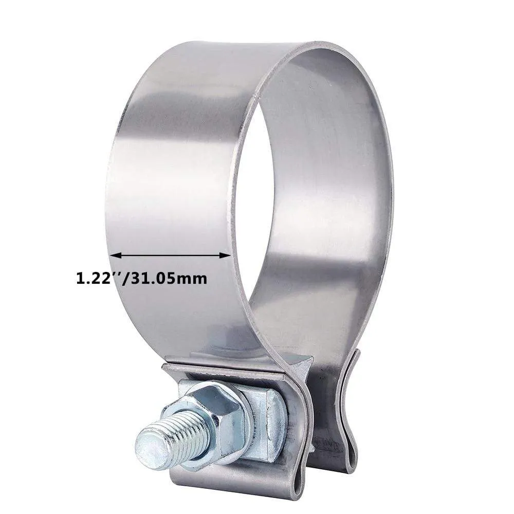 2.0 2.25 2.5 3.0 4.0 Stainless Exhaust Lap Joint Exhaust Band Clamp Exhaust Sleeve Butt Joint Clamp