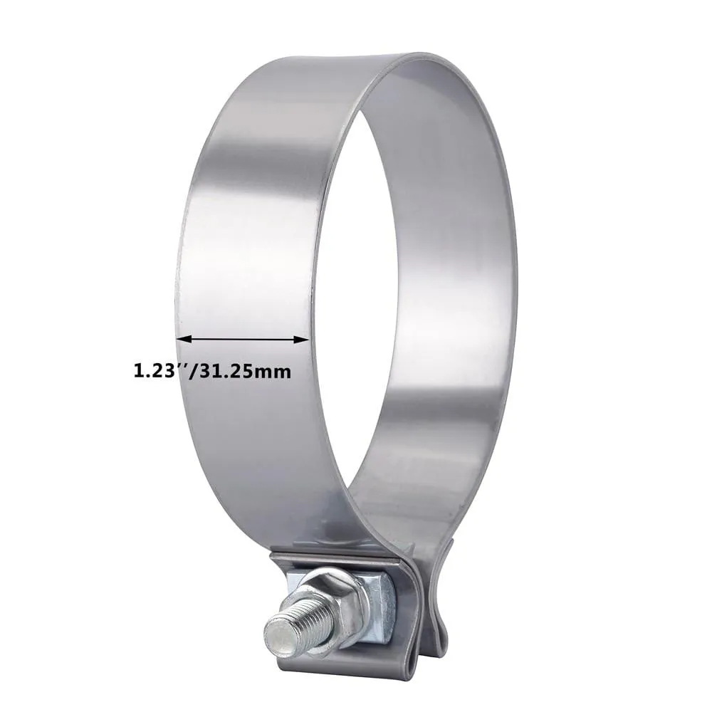 2.0 2.25 2.5 3.0 4.0 Stainless Exhaust Lap Joint Exhaust Band Clamp Exhaust Sleeve Butt Joint Clamp