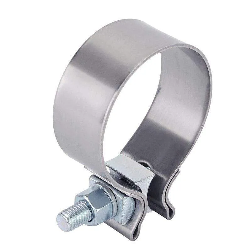 2.0 2.25 2.5 3.0 4.0 Stainless Exhaust Lap Joint Exhaust Band Clamp Exhaust Sleeve Butt Joint Clamp