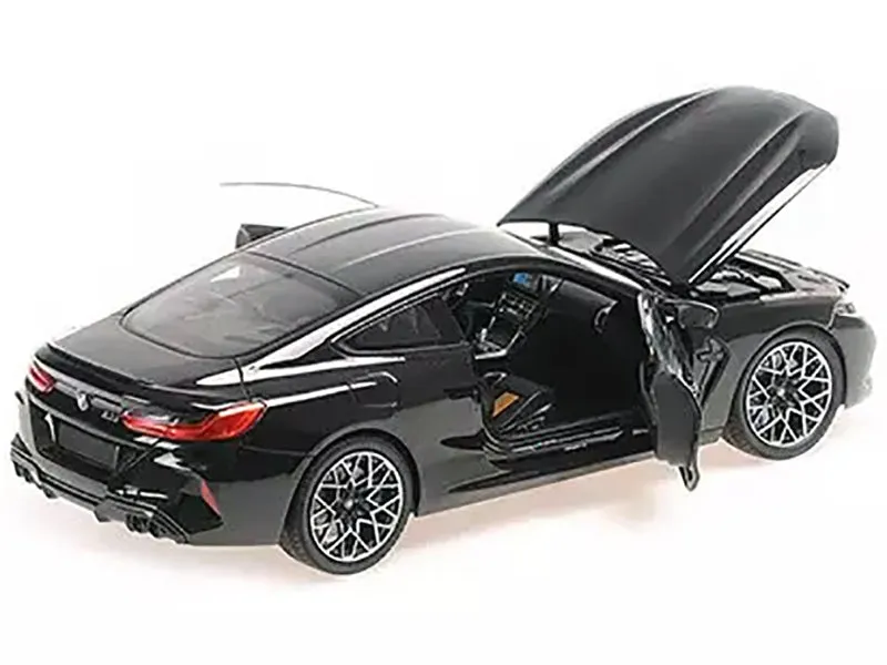 2020 BMW M8 Coupe Black Metallic with Carbon Top 1/18 Diecast Model Car by Minichamps