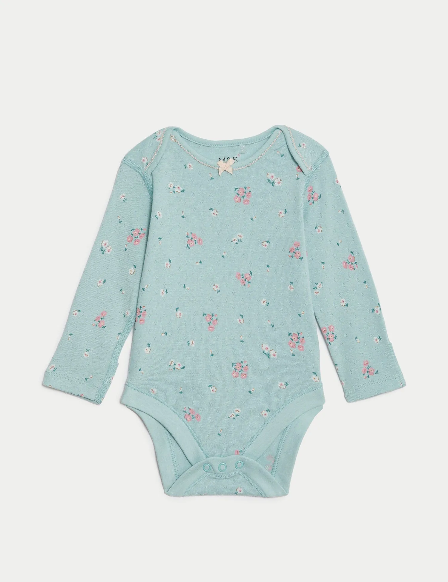 3pk Pure Cotton Floral Bodysuits