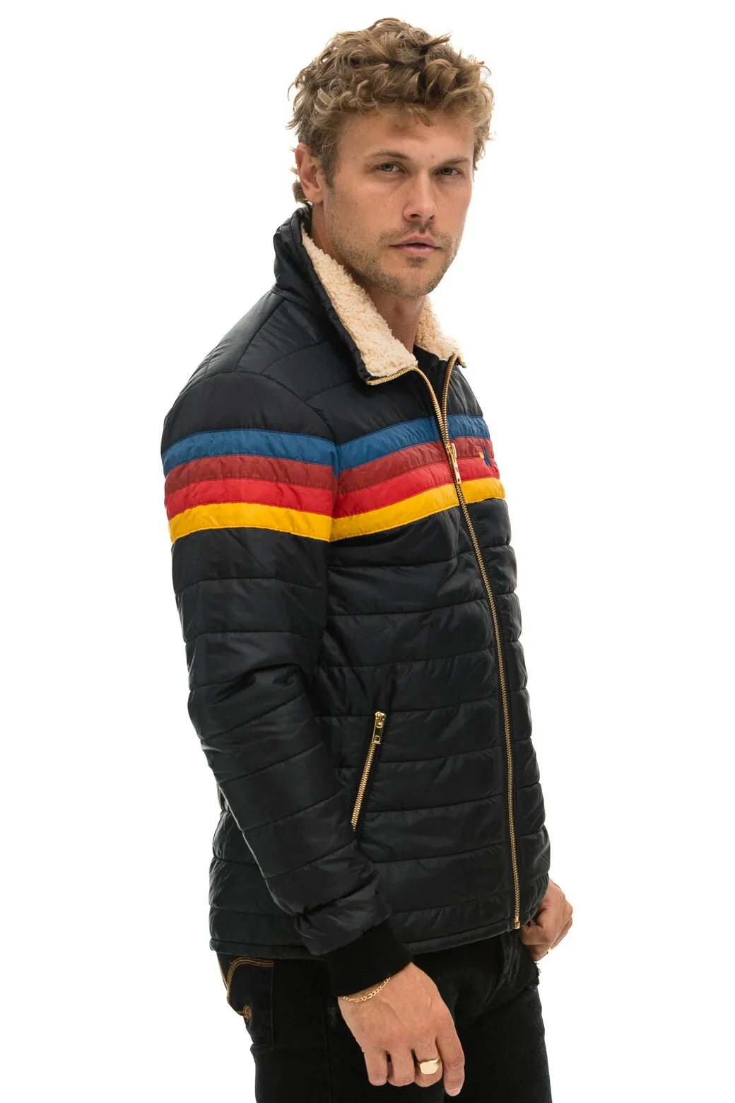 4 STRIPE JACKET -  BLACK