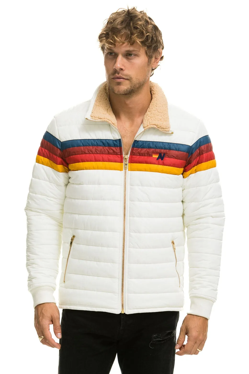 4 STRIPE JACKET -  WHITE