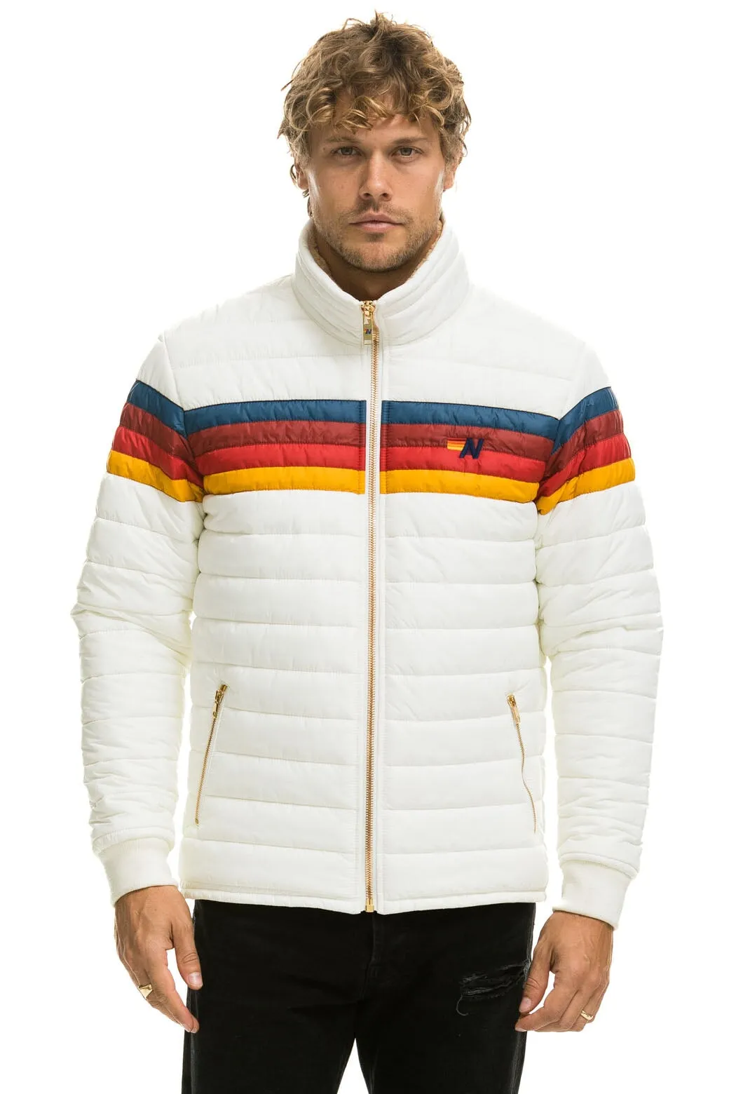 4 STRIPE JACKET -  WHITE