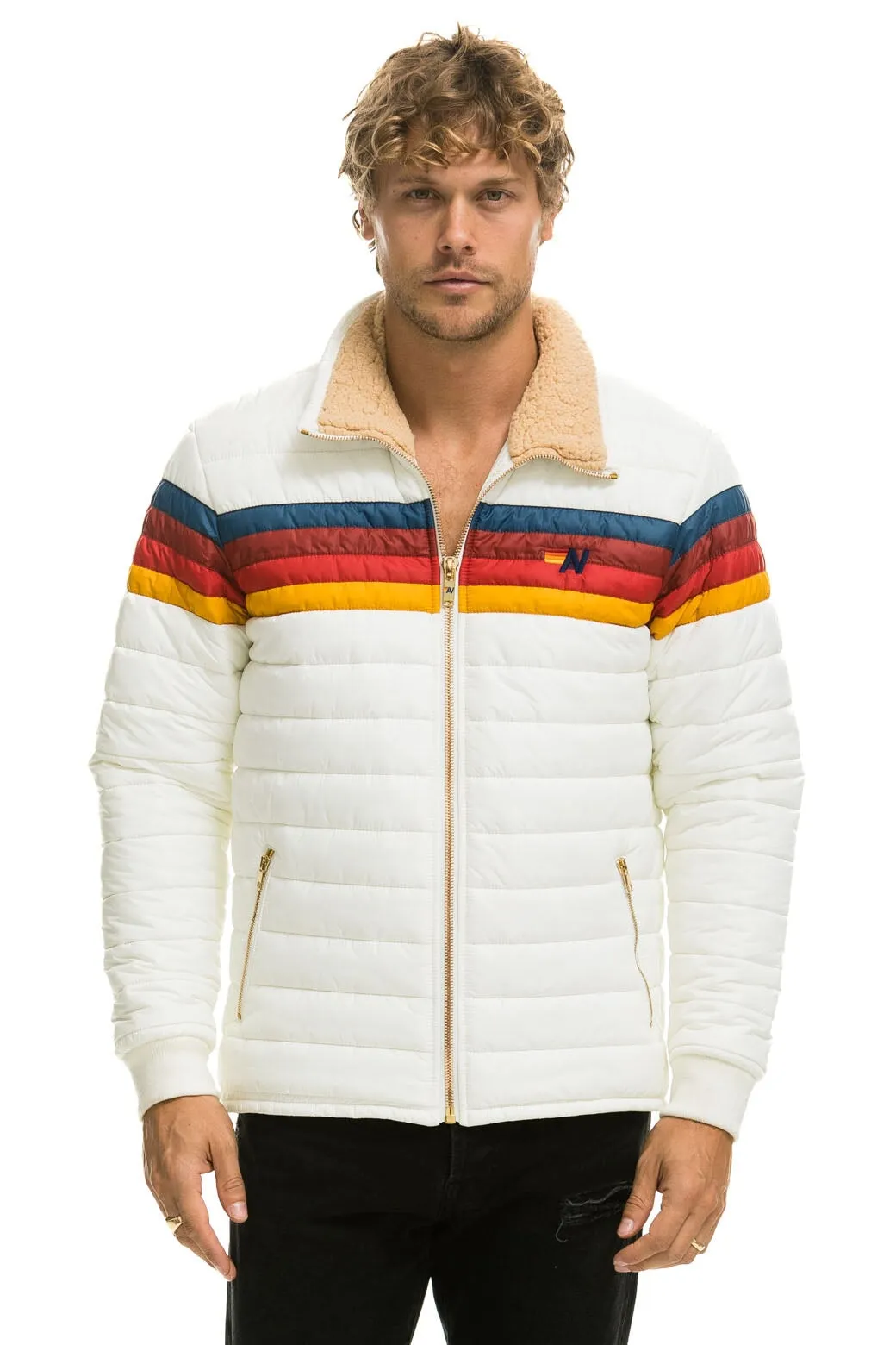 4 STRIPE JACKET -  WHITE