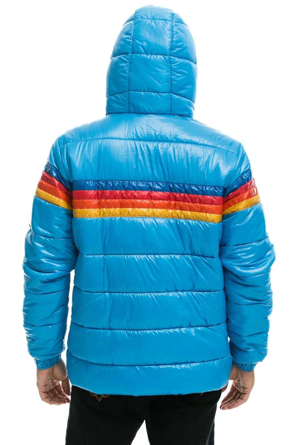 4 STRIPE LUXE TREKKER JACKET - GLOSSY OCEAN