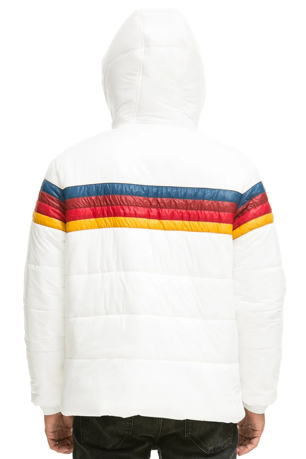 4 STRIPE LUXE TREKKER JACKET - GLOSSY WHITE