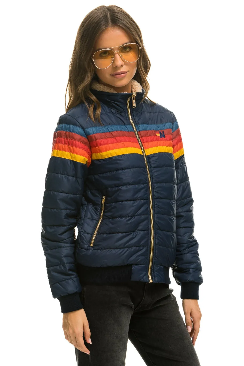 5 STRIPE JACKET - NAVY