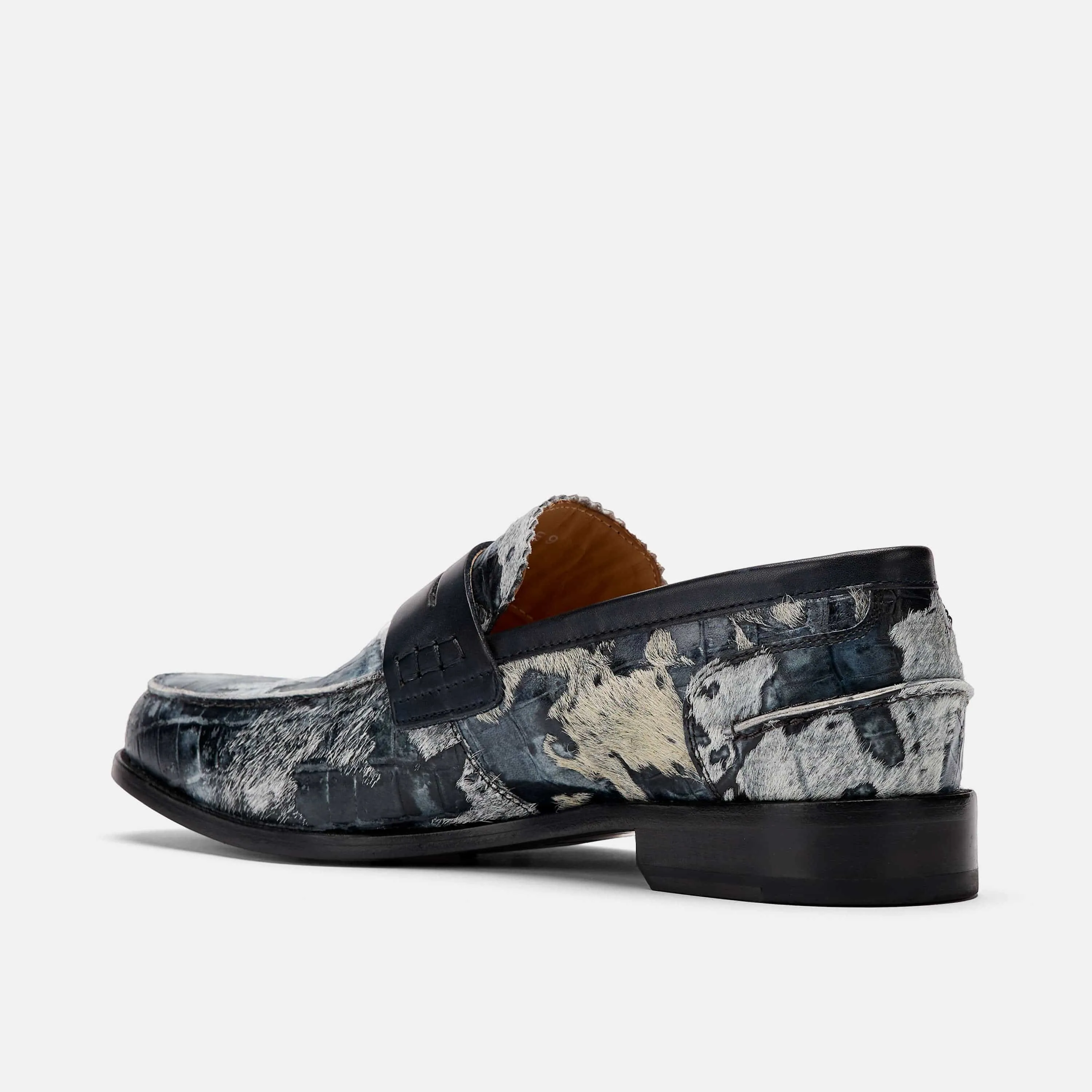 Abe Camo Pony Hair Penny Loafers