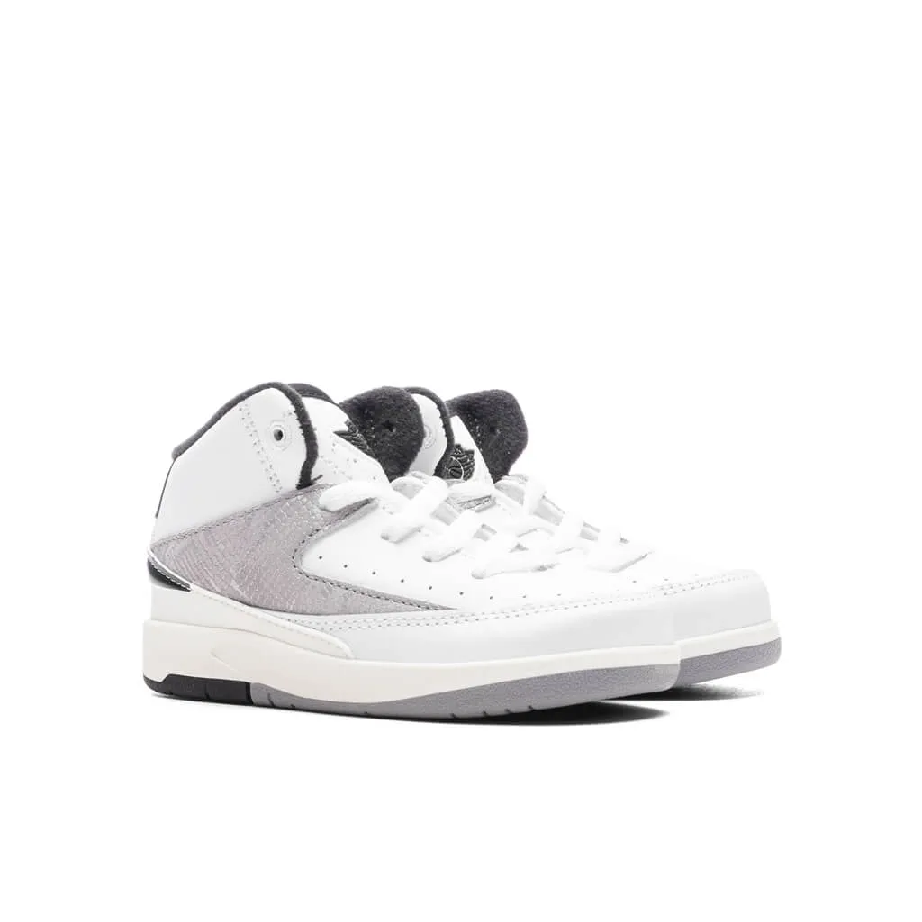 Air Jordan 2 Retro (TD) 'Python' - White/Fire Red/Cement Grey