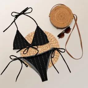 All-over print recycled string bikini