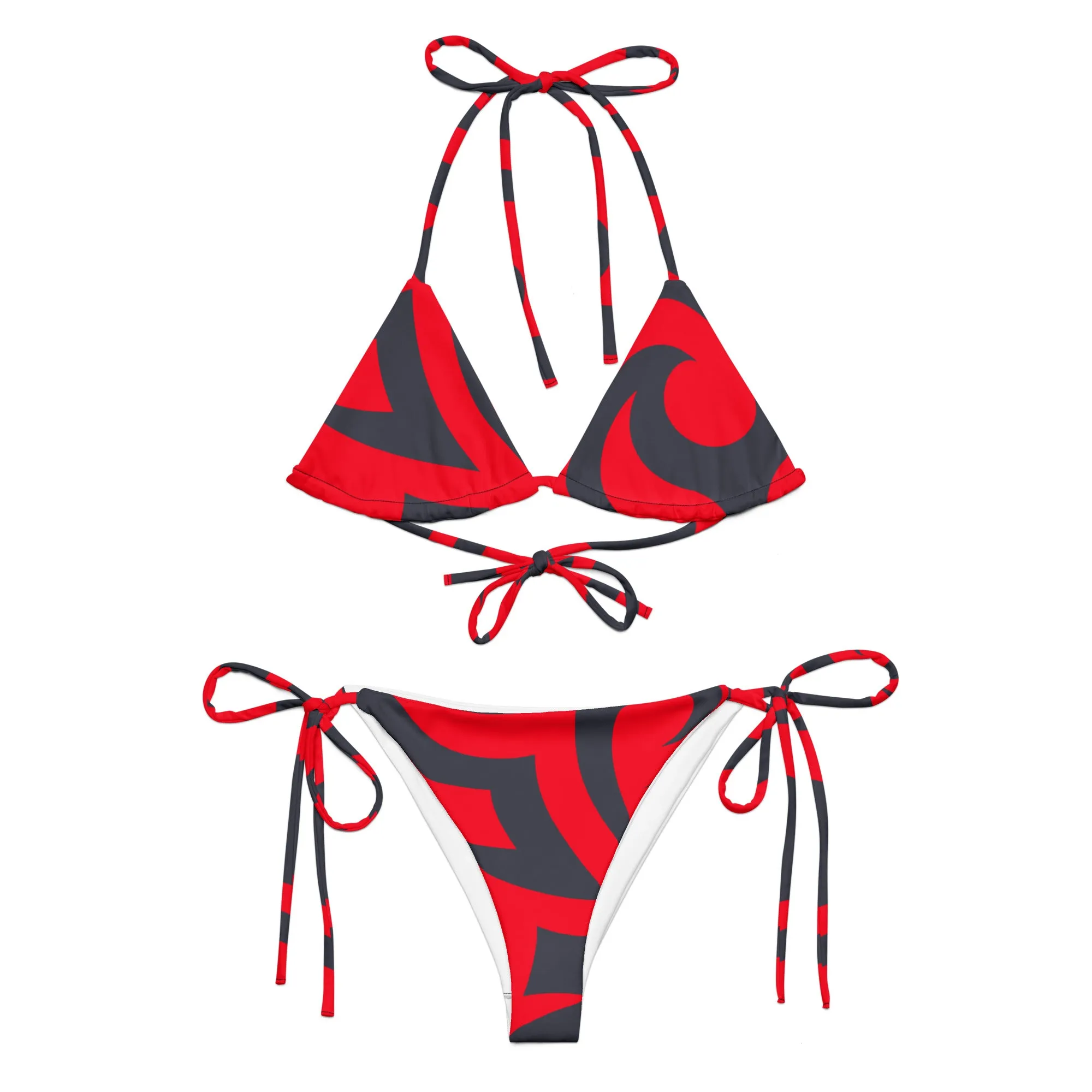 All-over print recycled string bikini