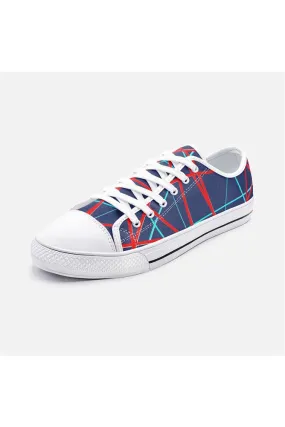 Anaglyph Light Show Unisex Low Top Canvas Shoes