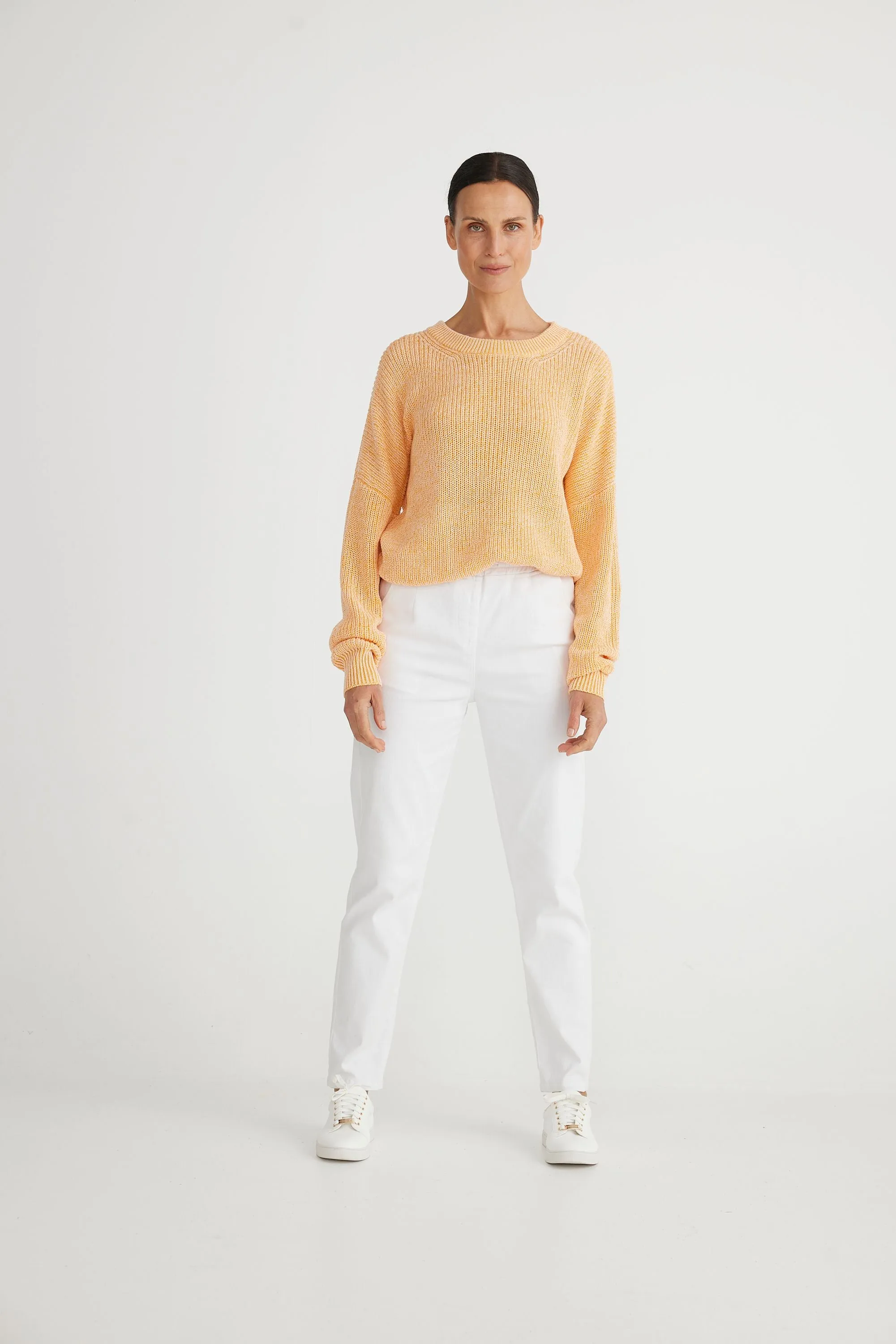 Antonia Two Tone Sweater (Canteloupe)