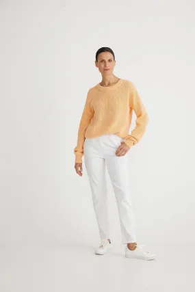 Antonia Two Tone Sweater (Canteloupe)