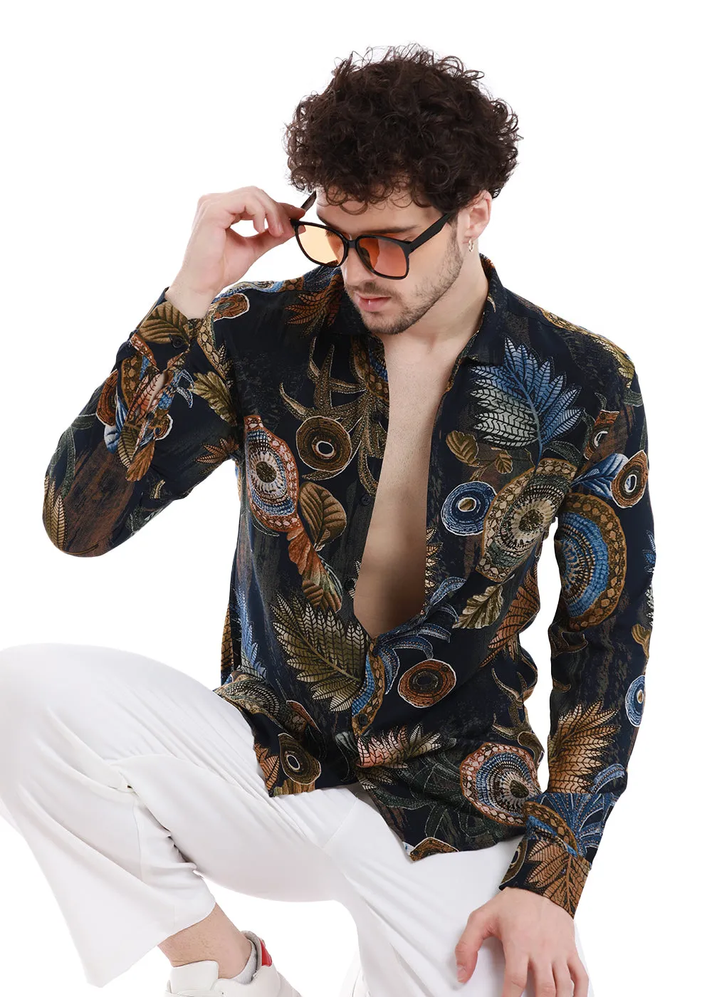 Areca Rustic Brown Feather Shirt