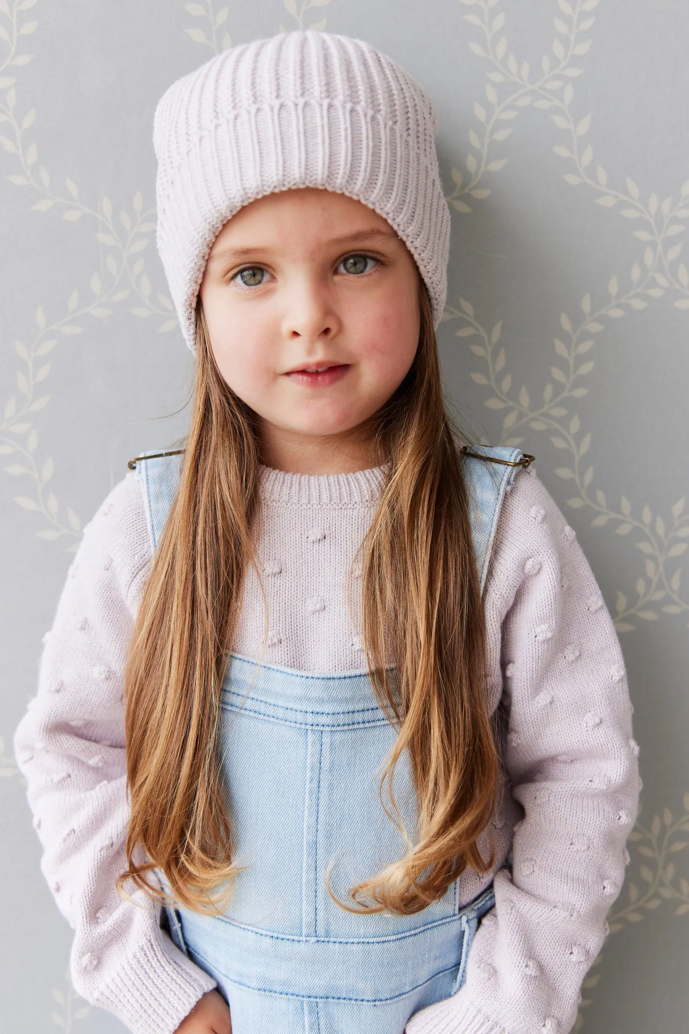 Aurelie Beanie - Pale Lilac Marle