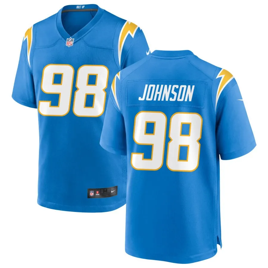 Austin Johnson Los Angeles Chargers Nike Game Jersey - Powder Blue