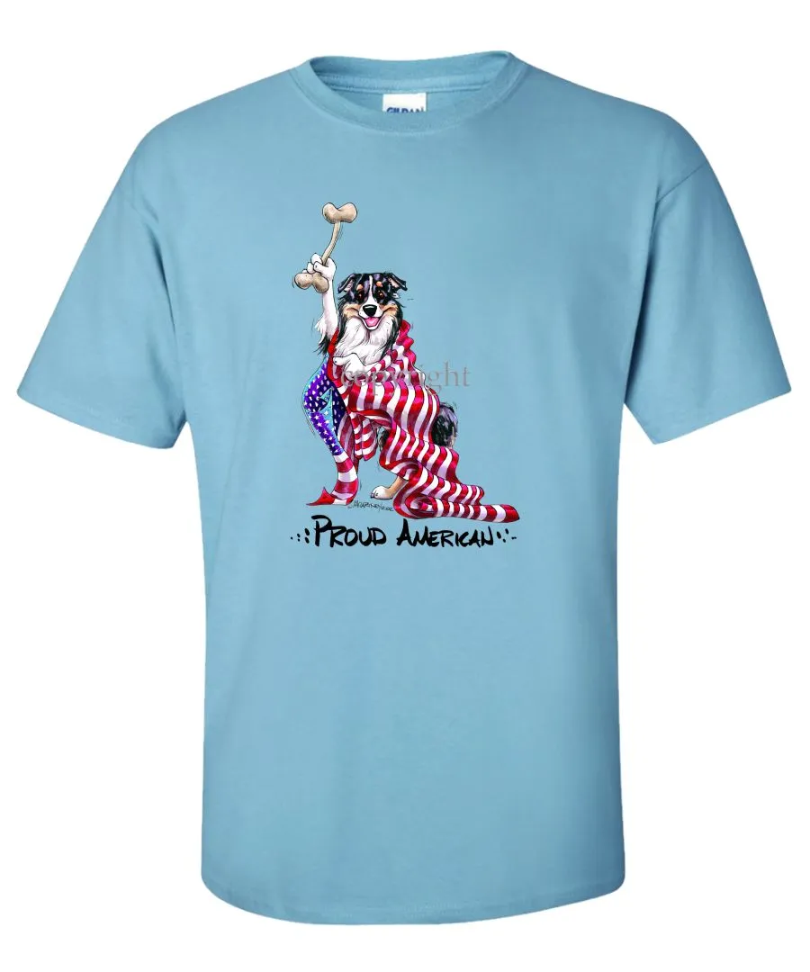 Australian Shepherd - Proud American - T-Shirt