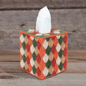 Autumn Leaves Tissue Box Cover Plastic Canvas Kit