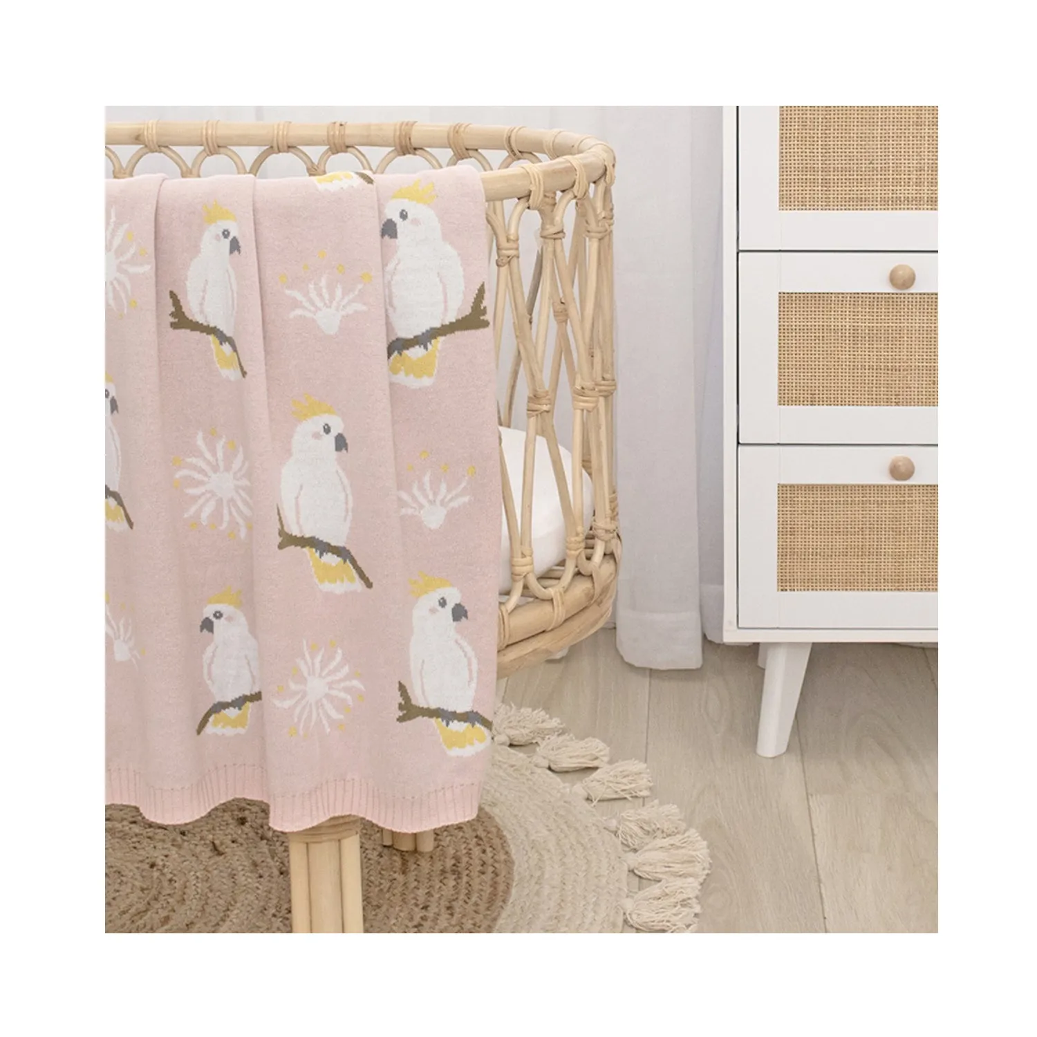 Baby Blanket Cockatoo Blush