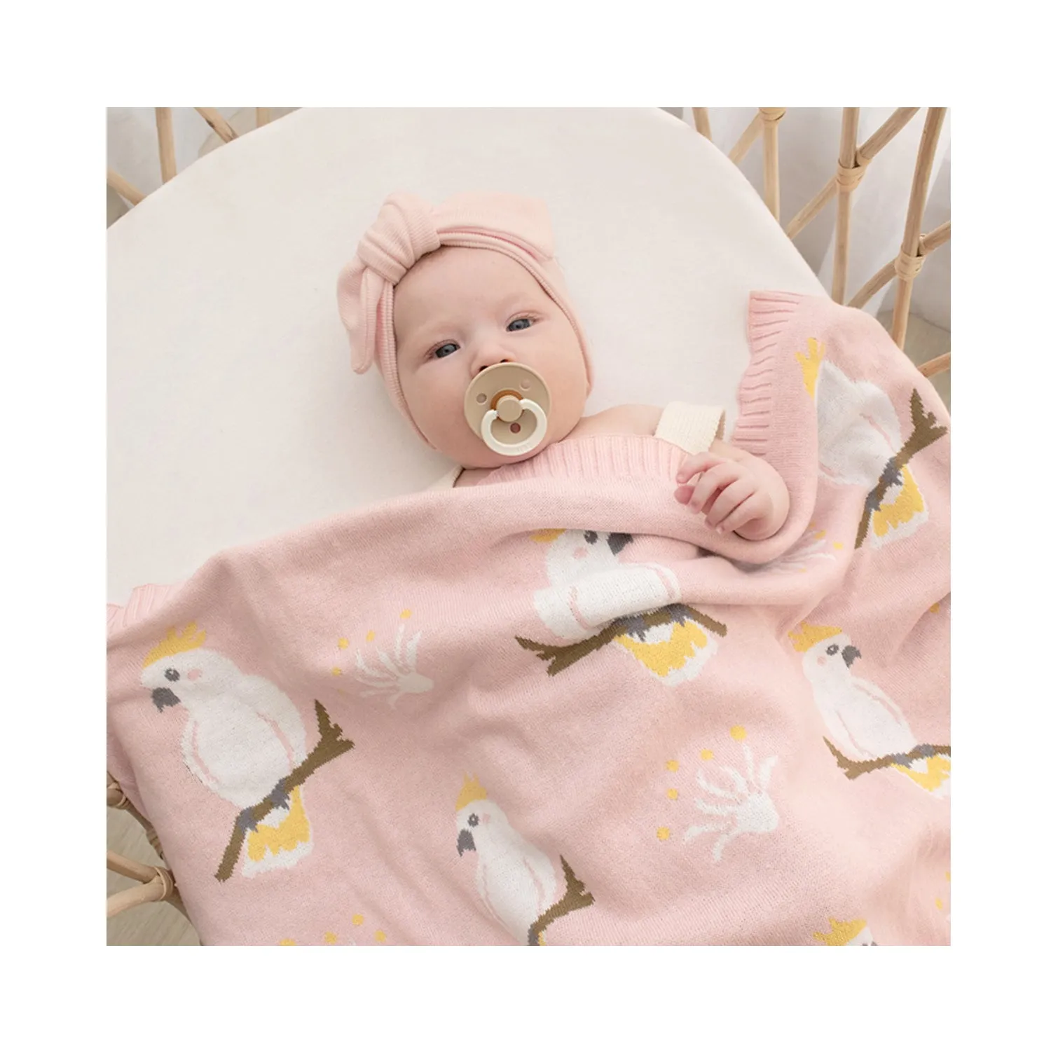 Baby Blanket Cockatoo Blush