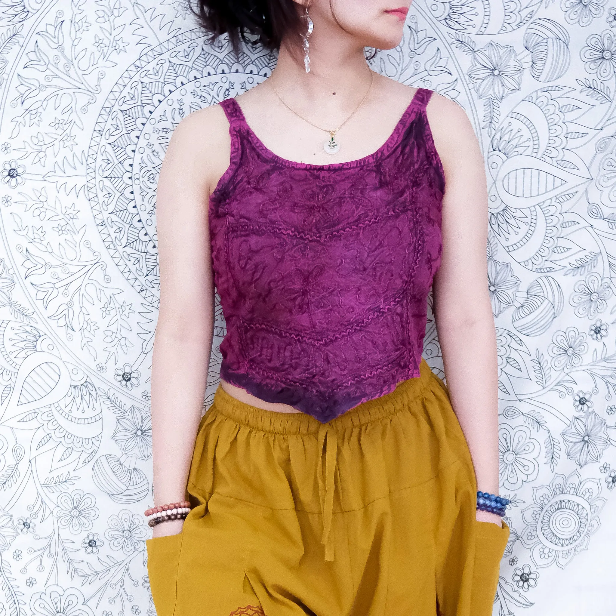 Batik Pixie Cotton Crop Top