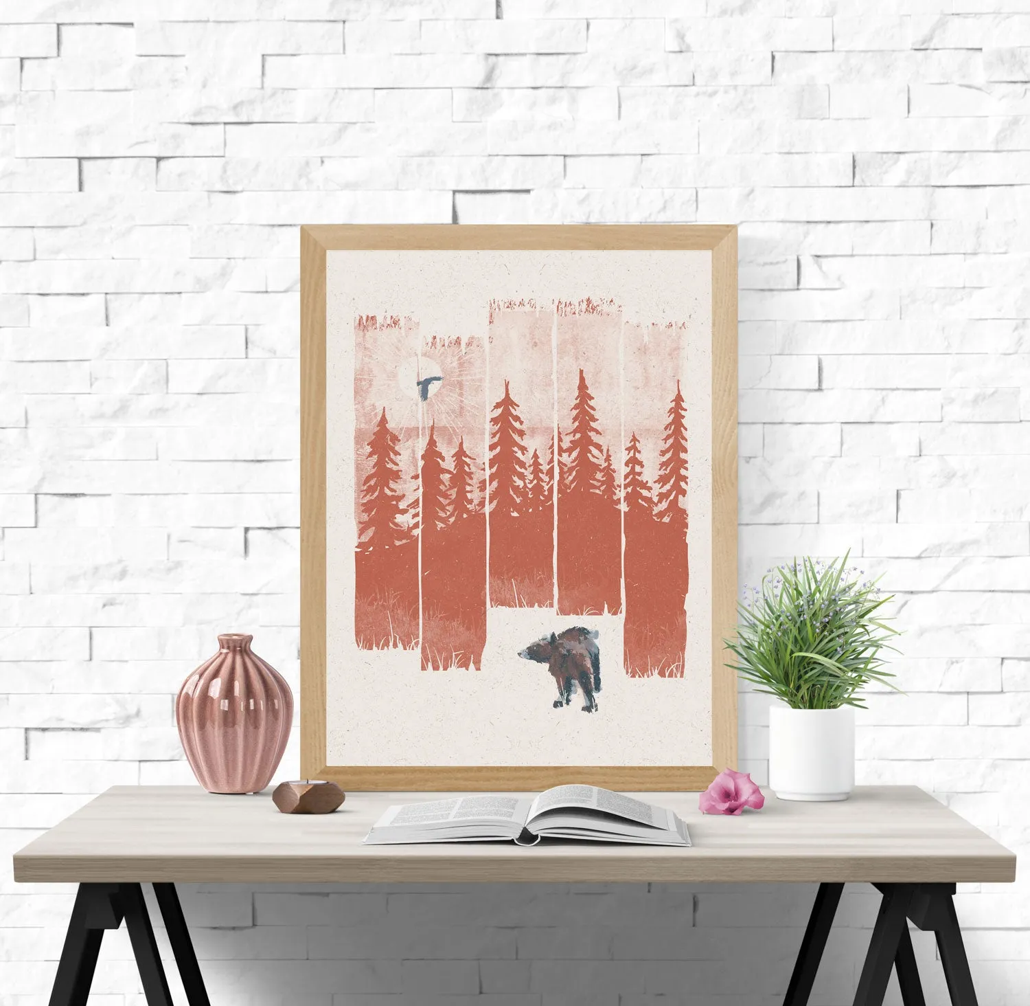 Bear in the Wild Print