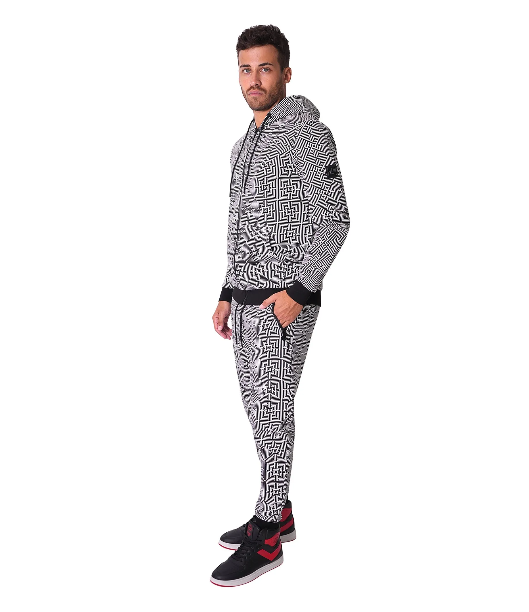 Bertigo Athletic Wear | Perth Abstract Black Hoodie