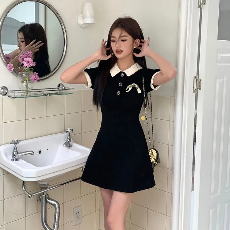 Black Polo Ribbon Dress