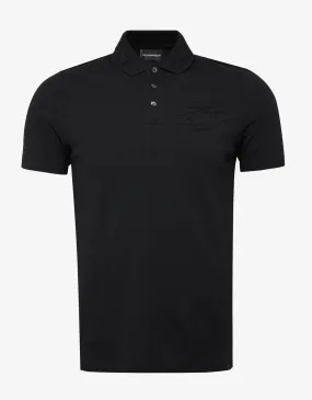 Black Signature Logo Polo T-Shirt