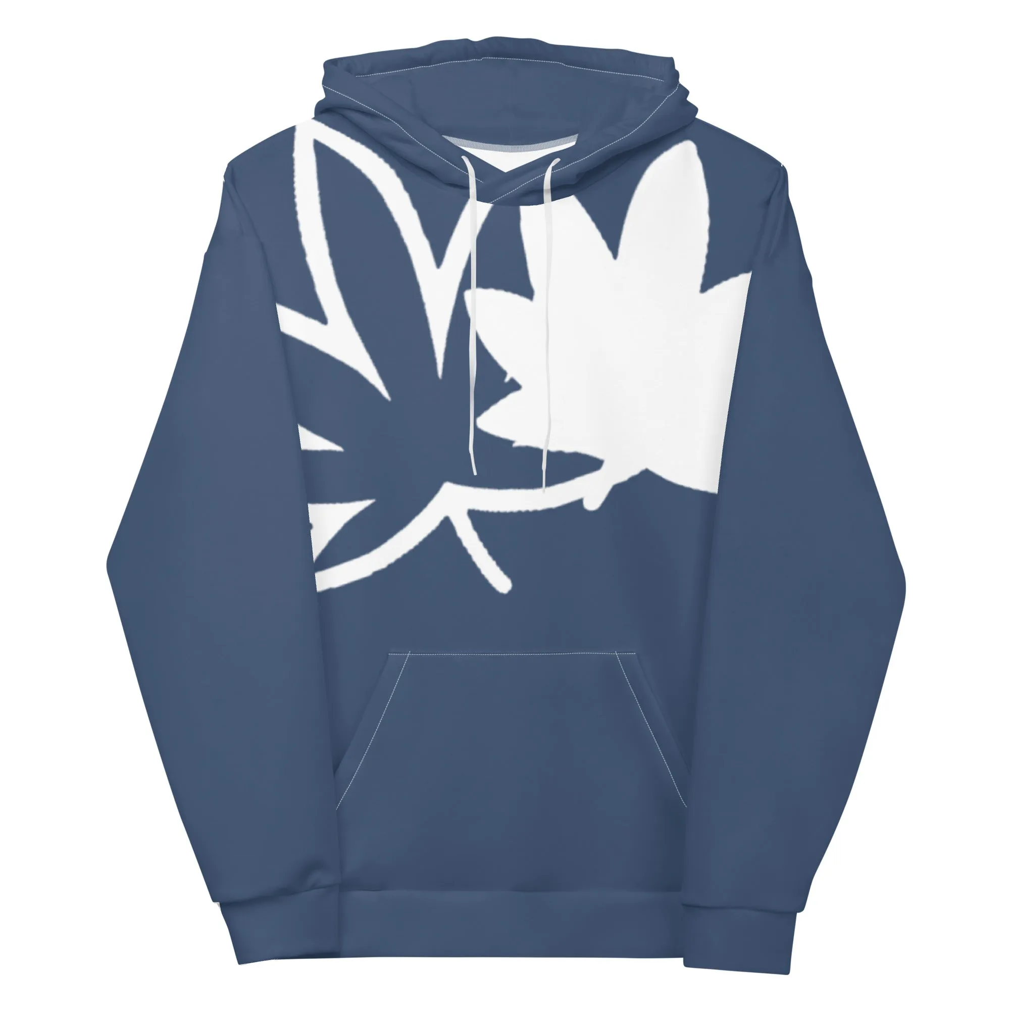 Blue and White Unisex Hoodie