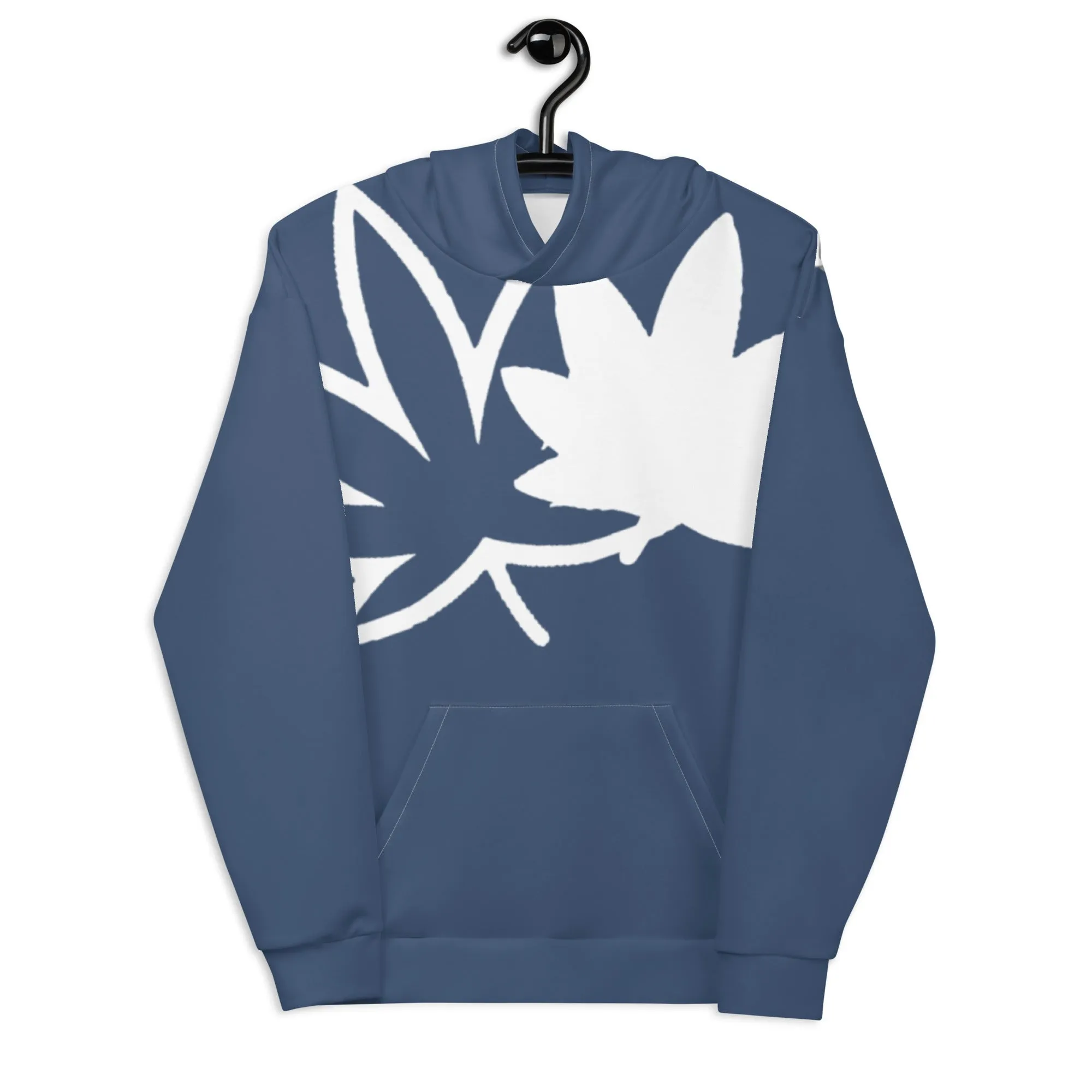 Blue and White Unisex Hoodie