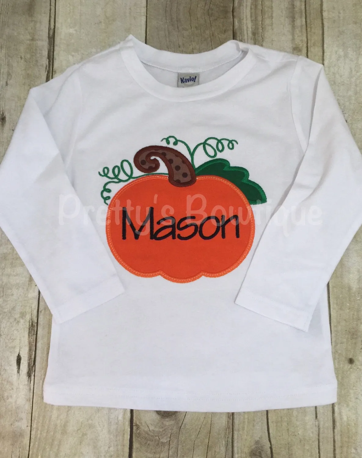 Boys or Girls Pumpkin Shirt Personalized Pumpkin Fall Shirt Can Customize fabrics and colors **Sale**