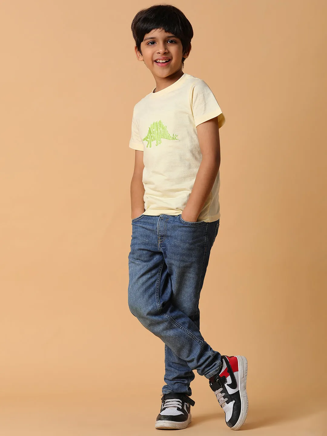 Boys Vanila Embroidery Cotton T-shirt