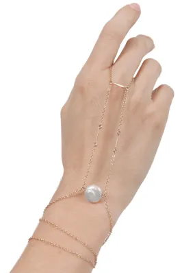 Center Point Pearl Hand Chain