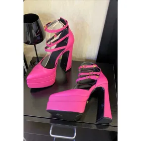 Chunky Heel Platform Shoes