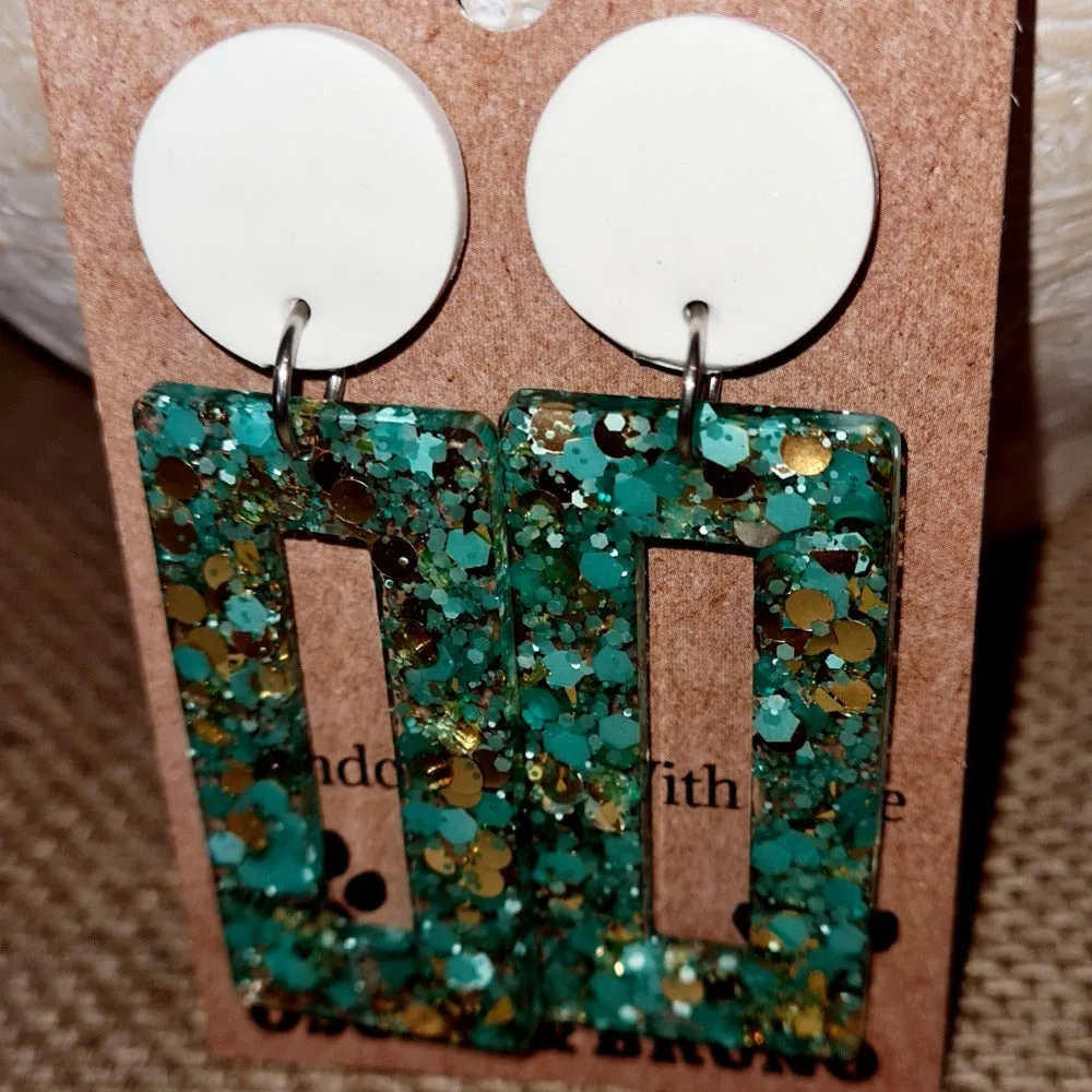 Clay & Resin Bling Handcrafted Earrings