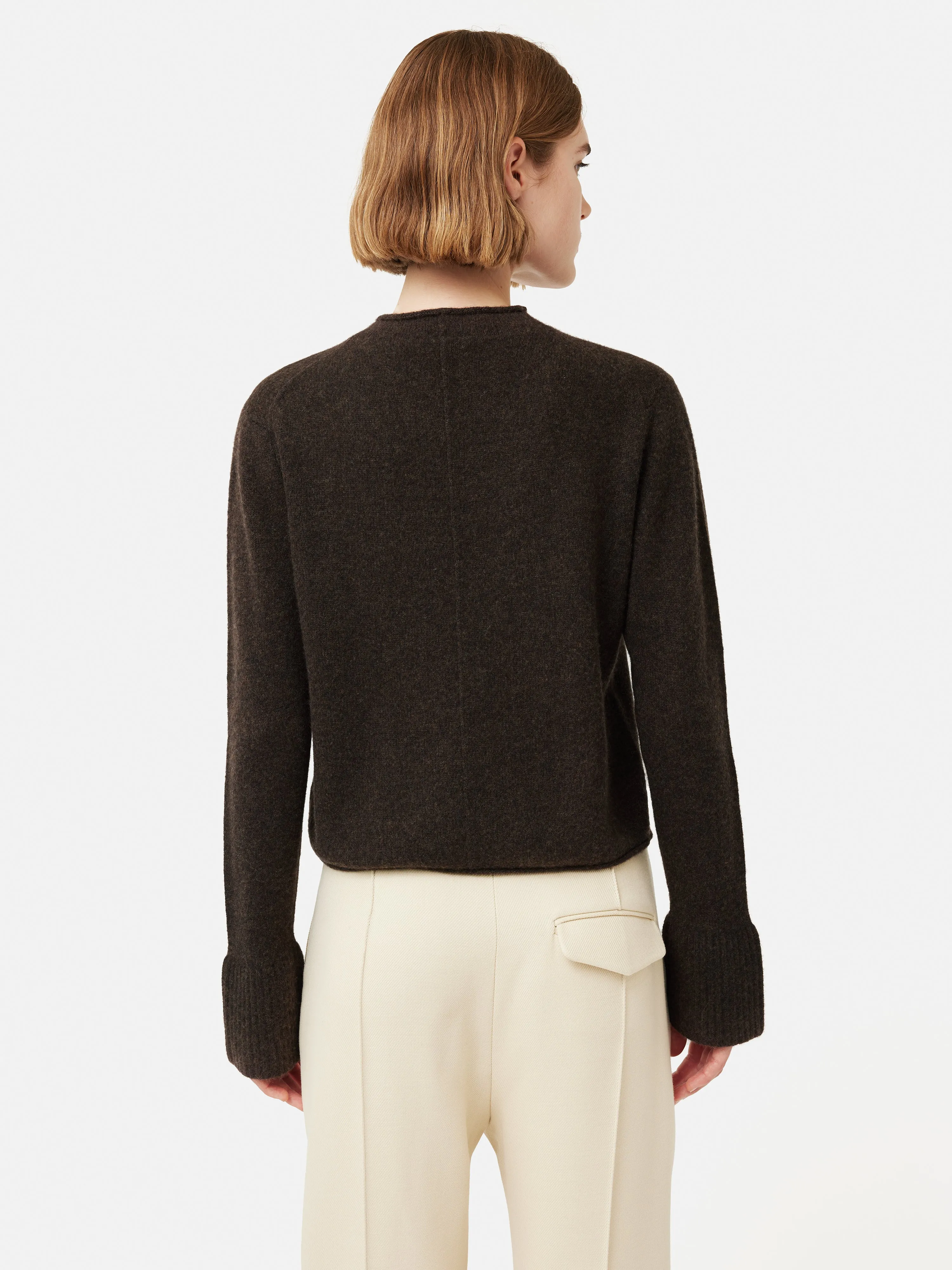 Cloud Cashmere Eldon Jumper | Brown Melange