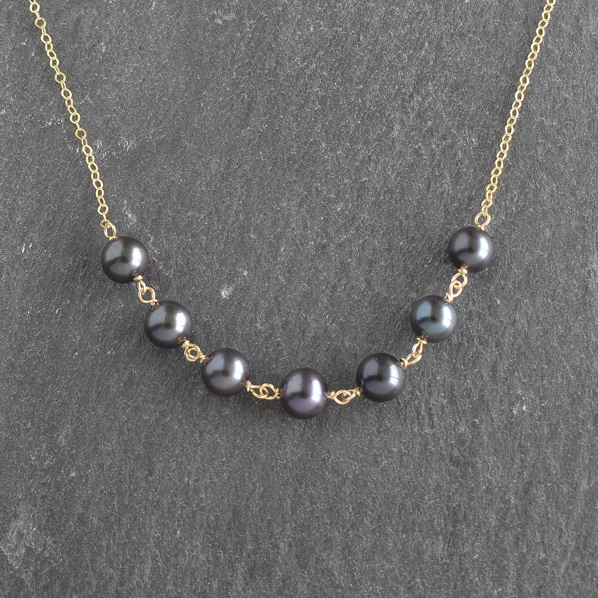 Dainty 8mm Linked Station Necklace