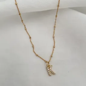 Dainty Diamond Initial Necklace