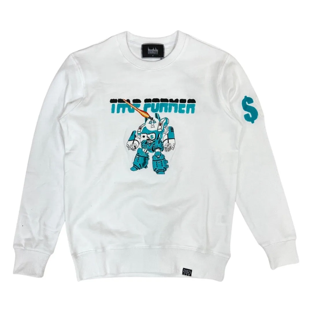 DenimiCity Trap Former Sweater (White)