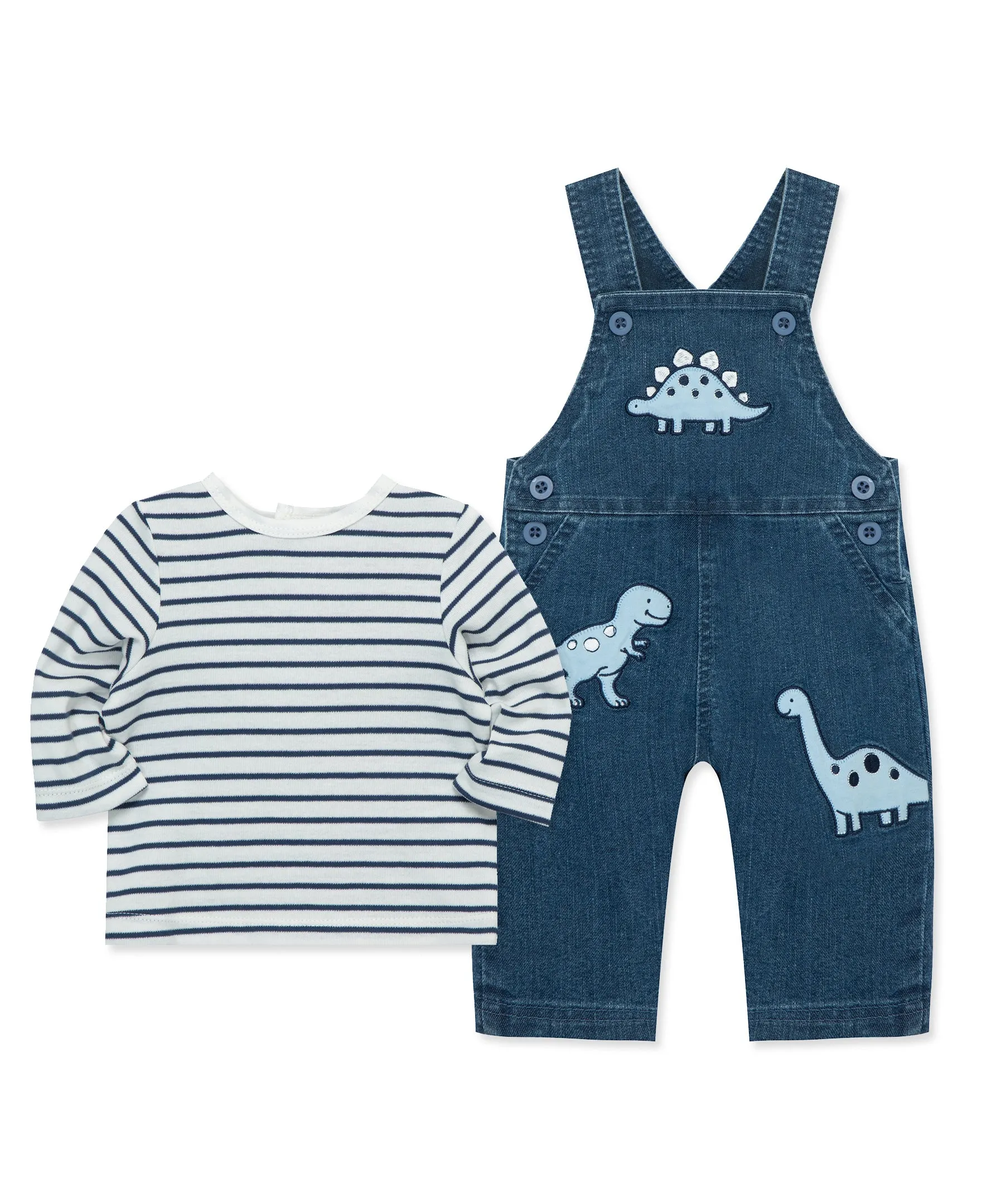 Dino Woven Overall Set (3M-12M)