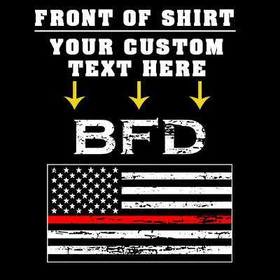 Distressed Red Stripe Flag Design, Thin Red Line Firefighter Shirt