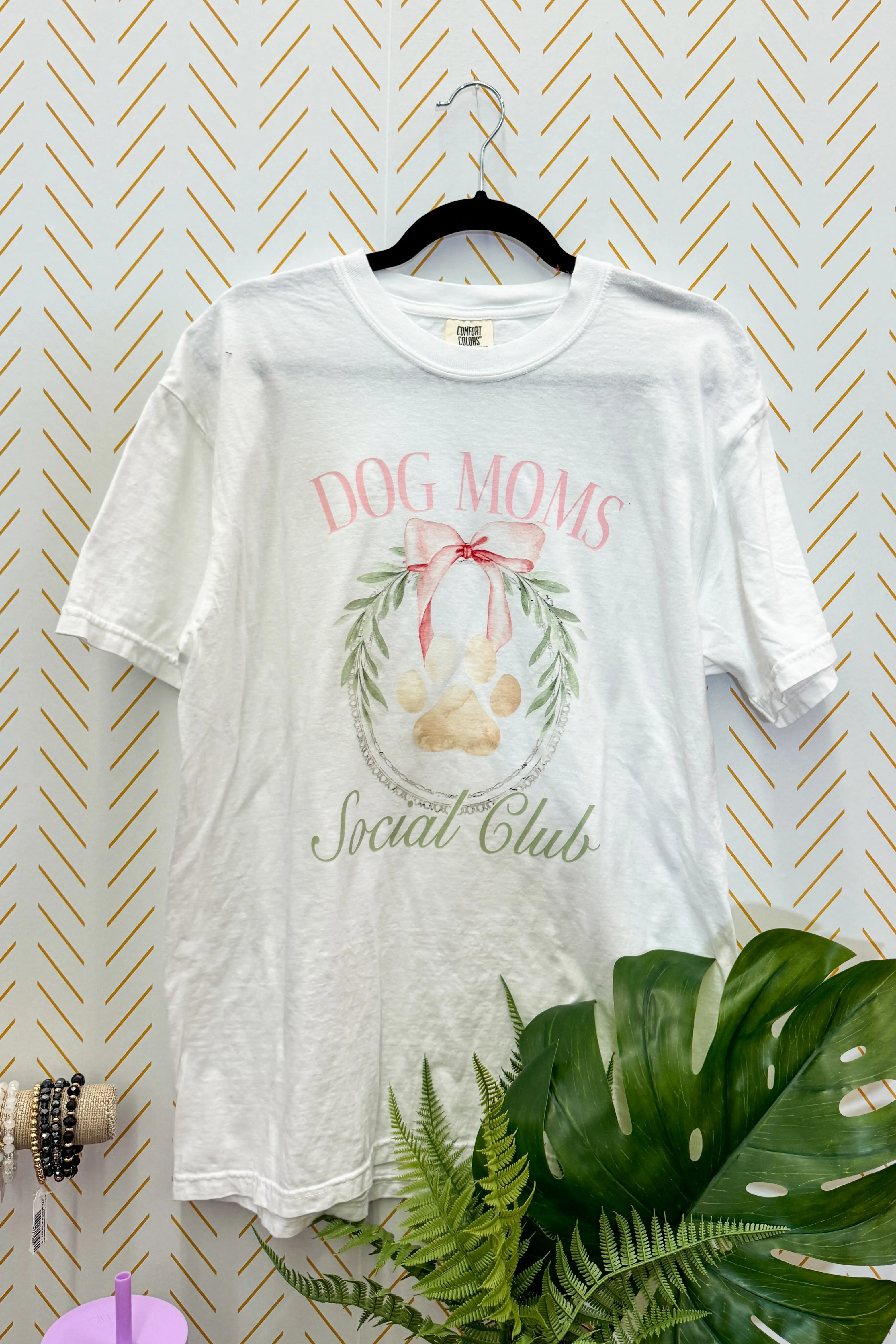 Dog Mom Social Club Graphic Tee, White