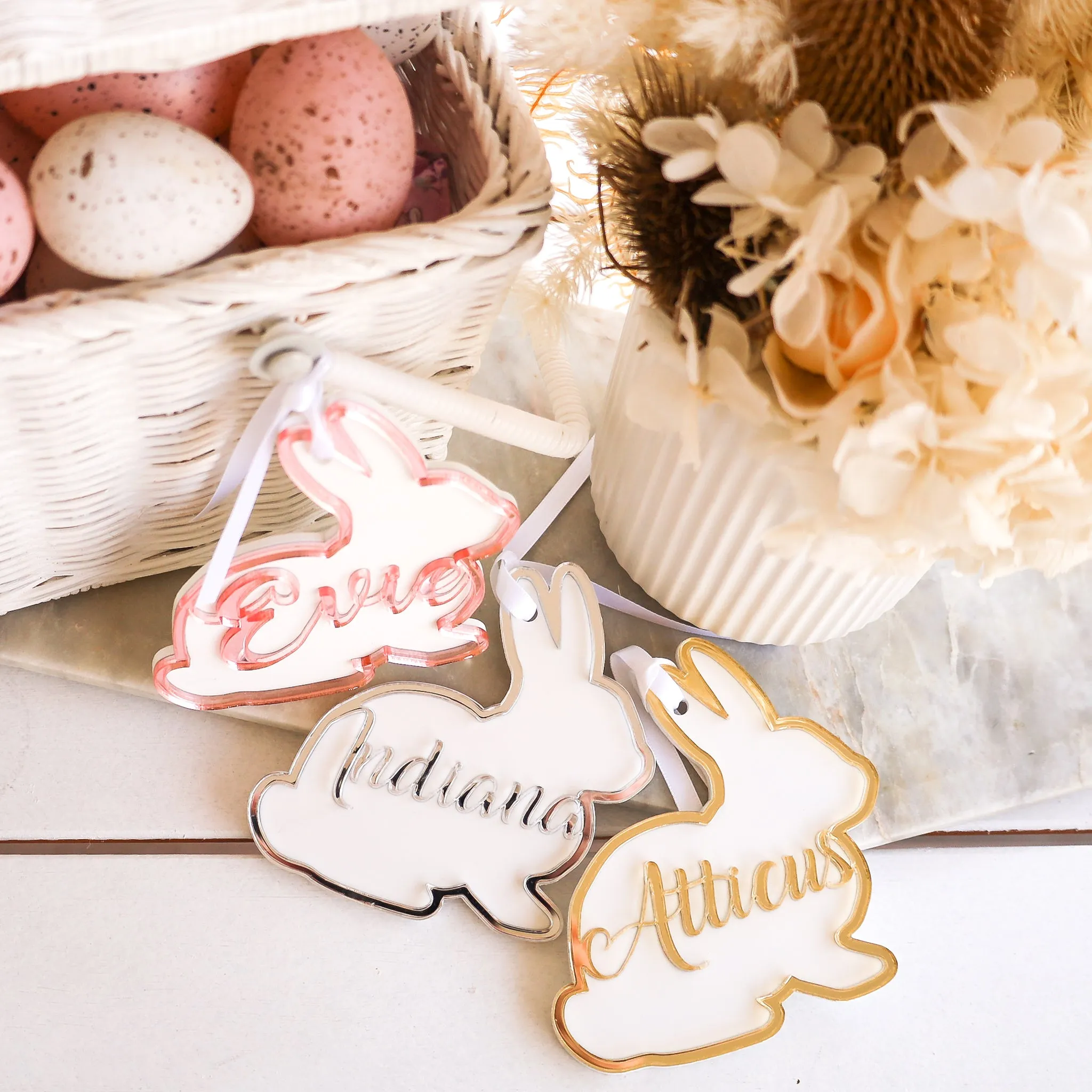 Easter Tag - Bunny   Name Cut Out