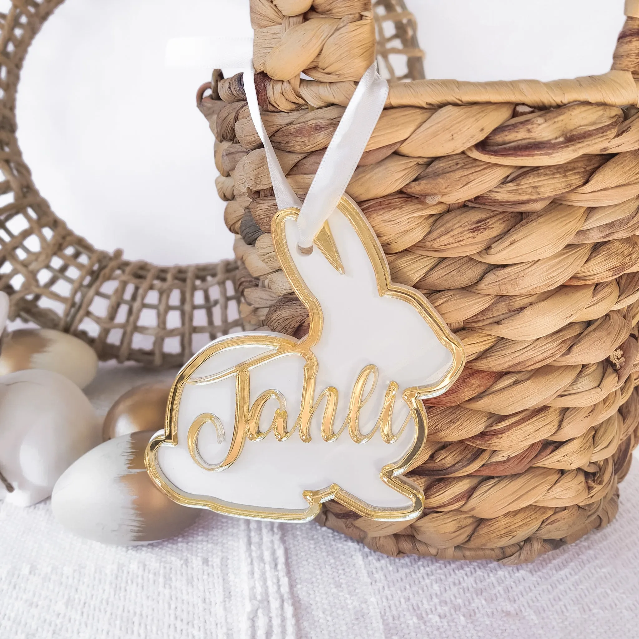 Easter Tag - Bunny   Name Cut Out